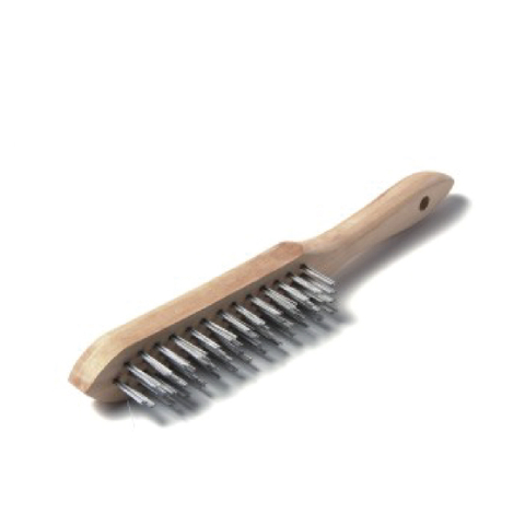 Staalborstels met houten handvat